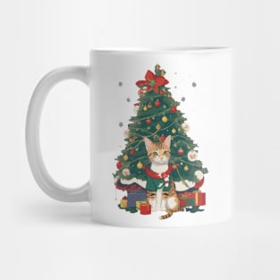 Cat and The Christmas Tree Mug